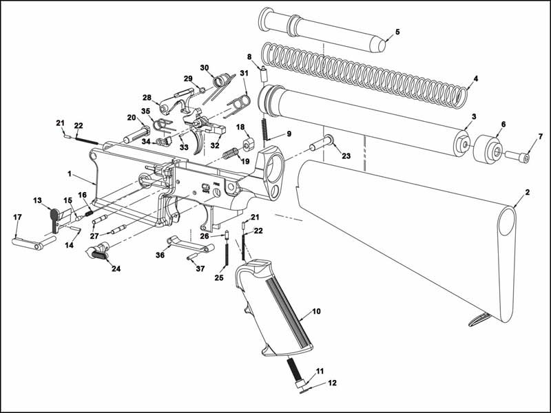 8541 Tactical - Precision AR10, Ar Parts Schematic - Wiring Diagram Manual,...