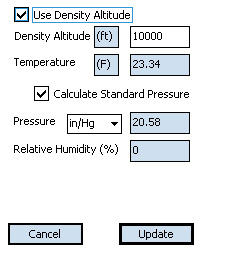 Exbal Density Altitude Screen