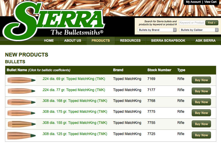 Sierra Bullets Going Ballistic Tip 8541 TACTICAL